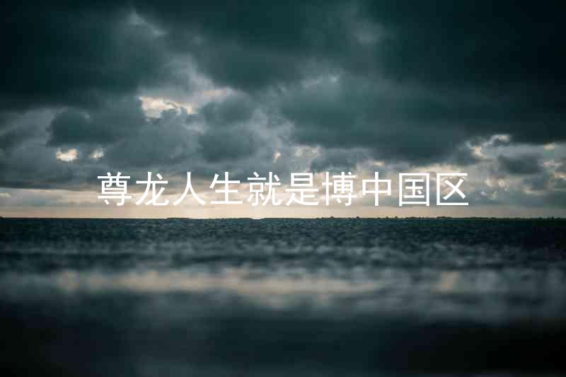 尊龙人生就是博中国区